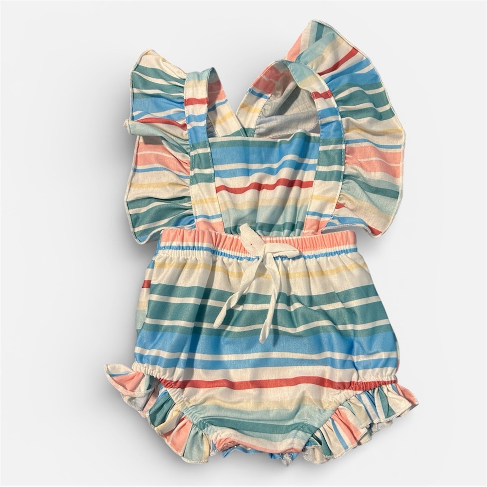 Striped Multicolor Kids One Piece Romper